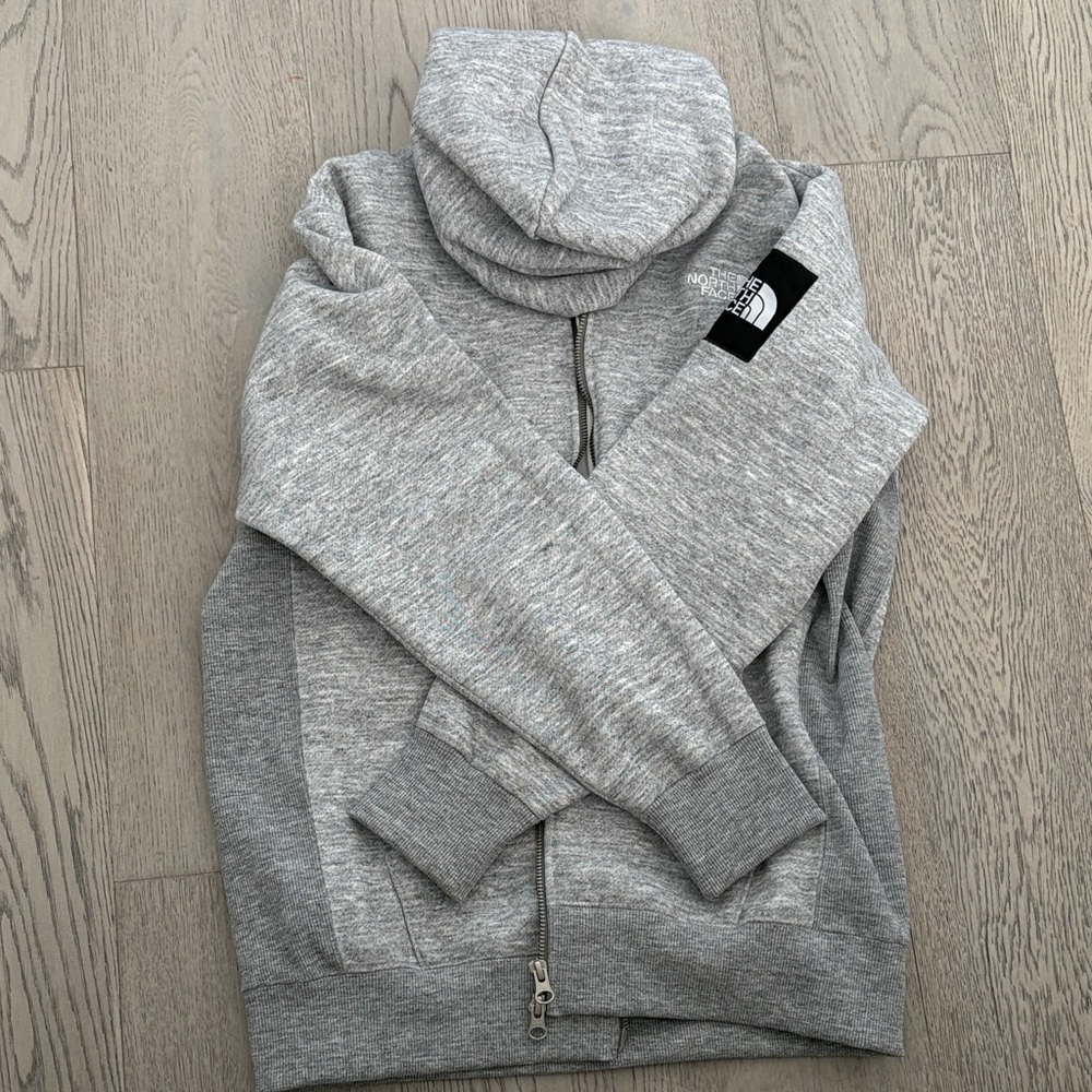 The North Face Men's Heather Gray Zip-Up Sweater